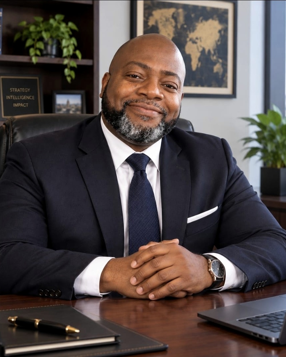 Portrait of Justus Mampassi, Strategic Intelligence and Risk Advisor.